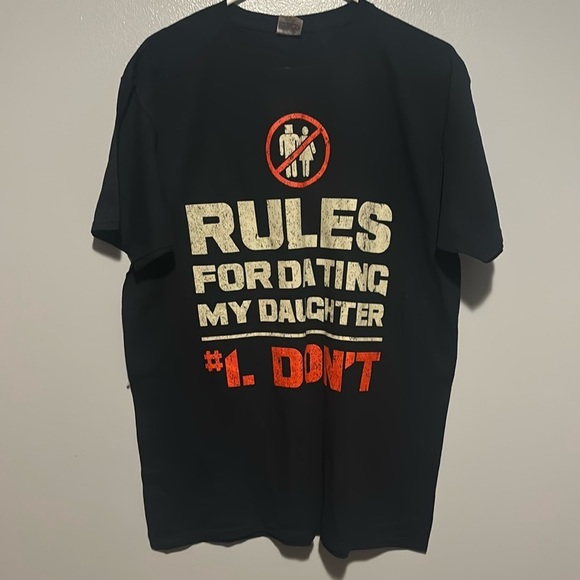 Funny Dad T Shirt “Rules for dating my daughter” size large - Picture 2 of 8